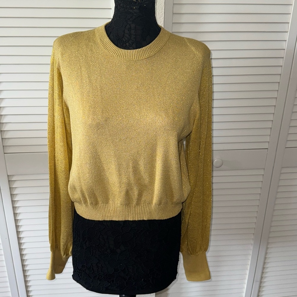 Free People Gold Sweater